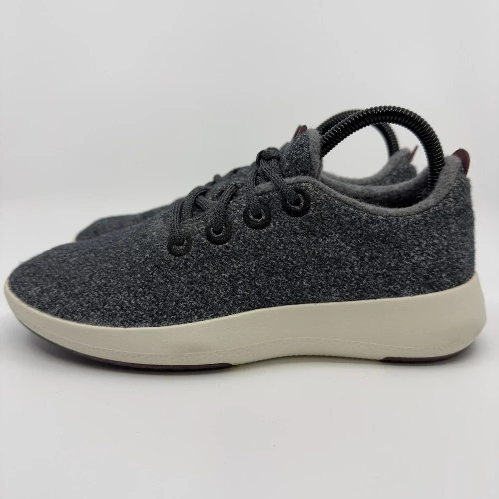 Allbirds Wool Runner Mizzles Womens 8 Gray Grey Off White‎ Running Shoes Lace Up